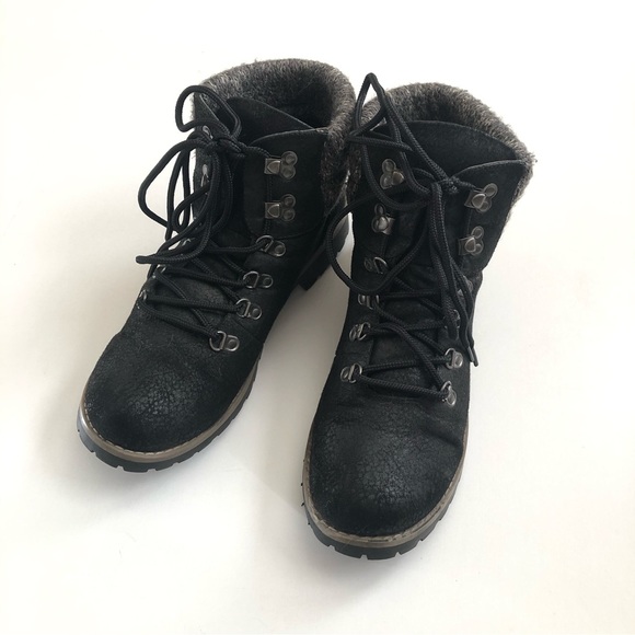 Cliffs Black Combat Boots Size 10 - Picture 1 of 4
